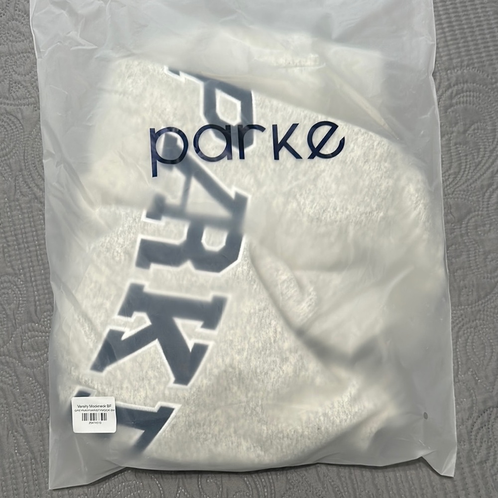 Parke Gray and Navy Mockneck